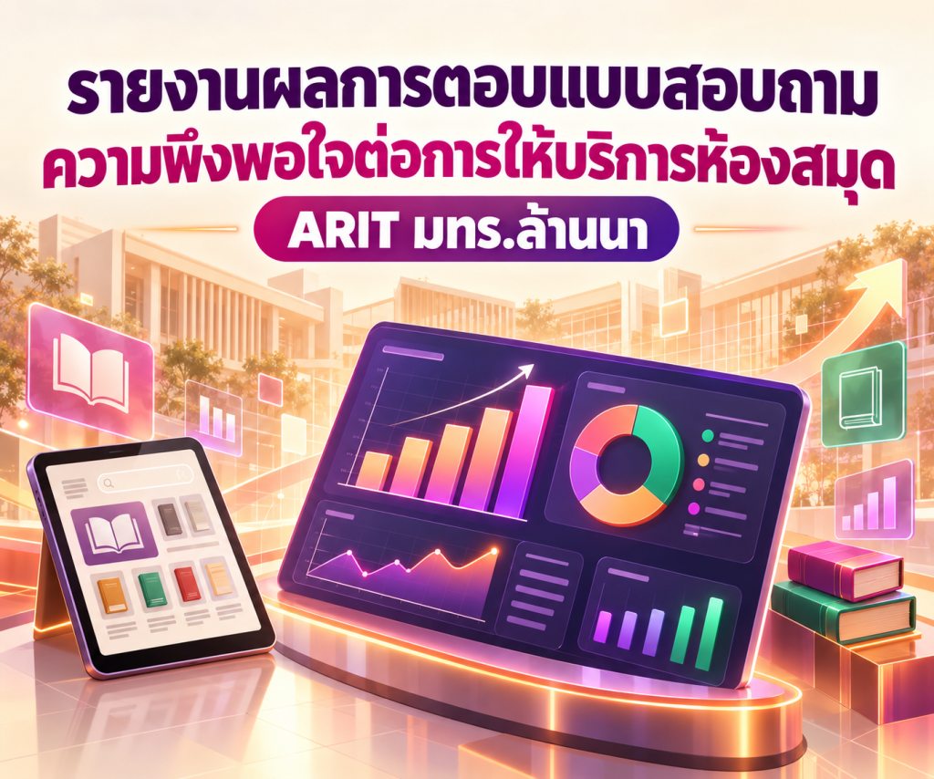 รายงานผลการตอบแบบสอบถามความพึงพอใจต่อการให้บริการห้องสมุด ARIT มทร.ล้านนา