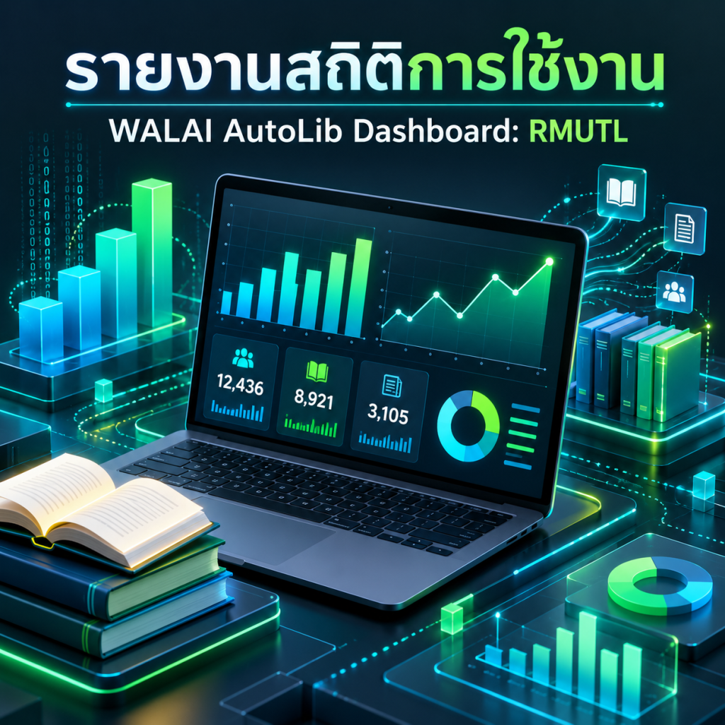 รายงานสถิติการใช้งาน WALAI AutoLib Dashboard: RMUTL