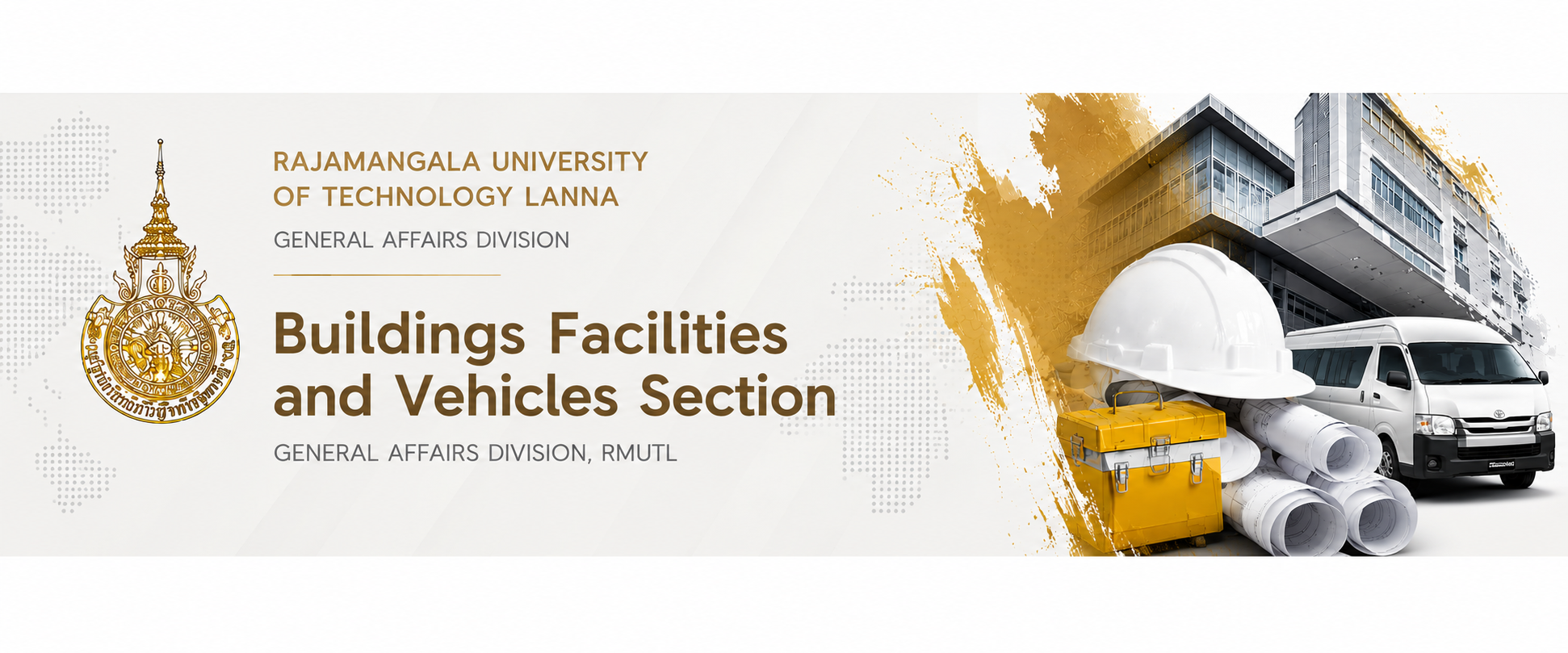 Website logo Buidings ,Facilities and Vehicles Section ,General Division  ,Rajamangala University of Technology Lanna