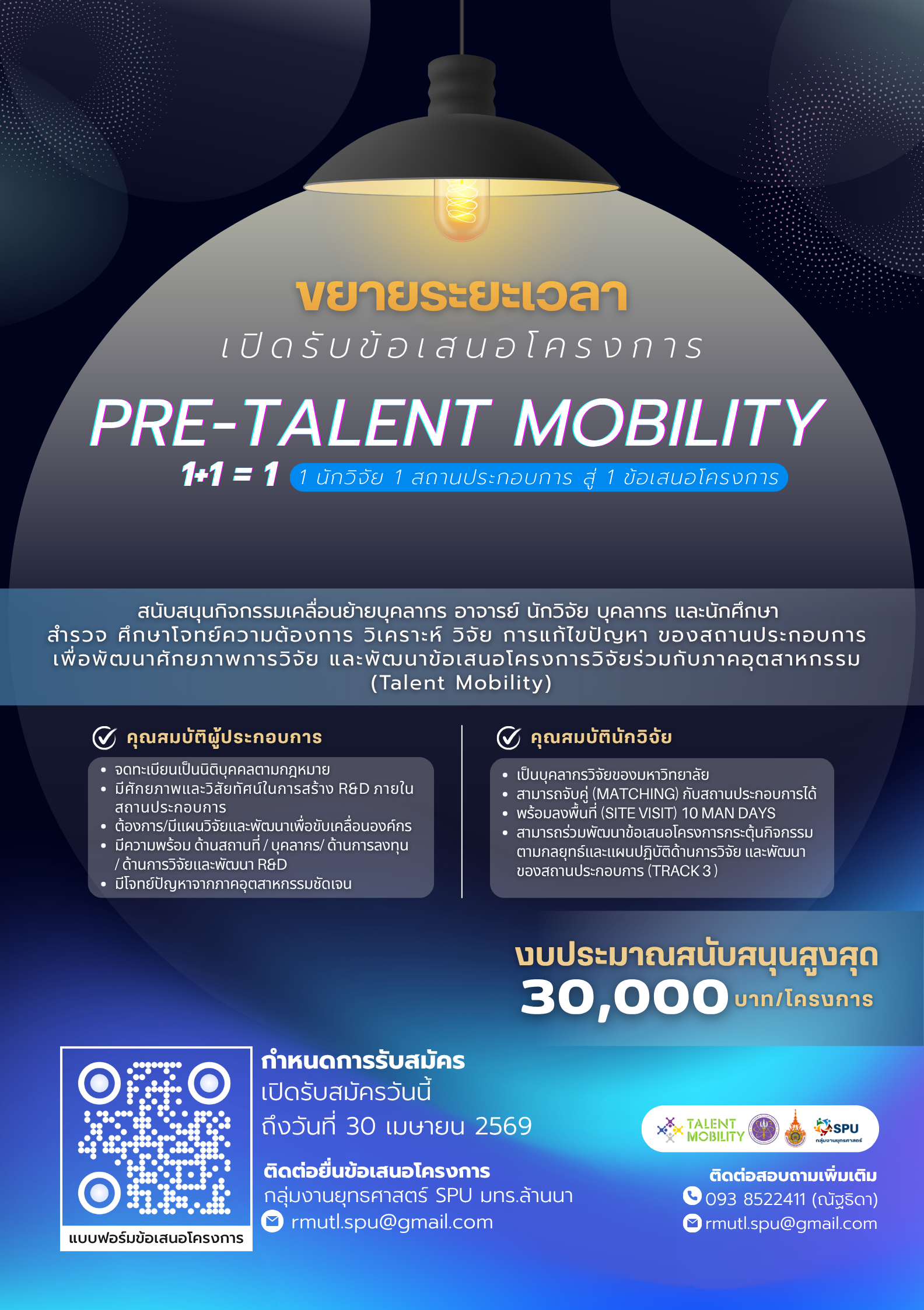 เปิดรับข้อเสนอโครงการ Pre-Talent Mobility 2569