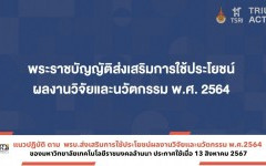 ประกาศแนวปฏิบัติ ตาม พรบ.ส่งเสริมการใช้ประโยชน์ผลงานวิจัยและนวัตกรรม พ.ศ.2564 ของ มทร.ล้านนา