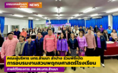 คณะผู้บริหาร มทร.ล้านนา ลำปาง ร่วมพิธีเปิดการอบรมงานสวนพฤกษศาสตร์โรงเรียน ภายใต้โครงการ อพ.สธ.มทร.ล้านนา