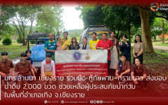 มทร.ล้านนา เชียงราย ร่วมมือ กู้ภัยพาน–ทรายขาว ส่งมอบน้ำดื่ม 2,000 ขวด ช่วยเหลือผู้ประสบภัยน้ำท่วม ในพื้นที่อำเภอเทิง  จ.เชียงราย   