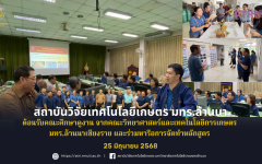 สวก.มทร.ล้านนา ต้อนรับคณะศึกษาดูงาน จากคณะวิทยาศาสตร์และเทคโนโลยีการเกษตร  มทร.ล้านนาเชียงราย และร่วมหารือการจัดทำหลักสูตร 