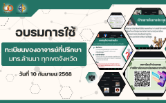 สำนักส่งเสริมวิชาการและงานทะเบียน มทร.ล้านนา จัดอบรมการใช้งานระบบทะเบียนสำหรับอาจารย์ที่ปรึกษา