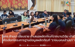มทร.ล้านนา เชียงราย นำเสนอผลิตภัณฑ์จากงานวิจัย เข้าร่วมคัดเลือกโครงการฐานข้อมูลผลิตภัณฑ์ “ราชมงคลล้านนา” ปี 3