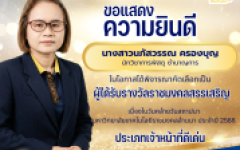 สถาบันวิจัยเทคโนโลยีเกษตร มหาวิทยาลัยเทคโนโลยีราชมงคลล้านนา ขอแสดงความยินดีกับบุคลากรได้รับรางวัล 