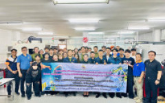 หลักสูตรวิศวกรรมอุตสาหการ จัดอบรมเชิงปฏิบัติการเทคโนโลยีหุ่นยนต์เชื่อม พัฒนาทักษะนักศึกษารับตลาดแรงงานยุคใหม่