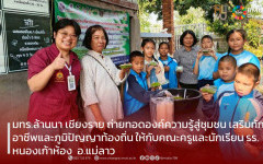 มทร.ล้านนา เชียงราย ถ่ายทอดองค์ความรู้สู่ชุมชน เสริมทักษะอาชีพและภูมิปัญญาท้องถิ่น ให้กับคณะครูและนักเรียน รร.หนองเก้าห้อง  อ.แม่ลาว 