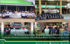 น้ำใจและความห่วงใย ถึงผู้ประสบอุทกภัยจังหวัดน่าน 2569 อว.ส่วนหน้า จังหวัดน่าน (มทร.ล้านนา น่าน) ลงพื้นที่มอบสิ่งของ อ.ท่าวังผา และ อ.ปัว จ.น่าน 