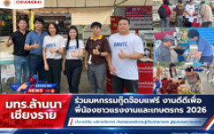 มทร.ล้านนา เชียงราย มหกรรมกู๊ดจ๊อบแฟร์ งานดีดีเพื่อพี่น้องชาวแรงงานและเกษตรกร 2026  นำงานวิจัย–บริการวิชาการ ถ่ายทอดองค์ความรู้ด้านการเกษตร สู่ชุมชนและเกษตรกร