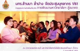 รูปภาพ : มทร.ล้านนา ลำปาง จัดประชุมบุคลากร 1/61 ร่วมแสดงความคิดเห็นเกี่ยวกับการพัฒนามหาวิทยาลัยฯ สู่อนาคต