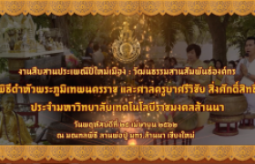 รูปภาพ : คลิปวิดีโอ : พิธีดำหัวพระภูมิเทพนครราช และศาลครูบาศรีวิชัย สิ่งศักดิ์สิทธิ์ ประจำ มทร.ล้านนา