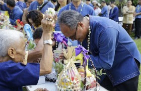 Image : RMUTL inherited for Lanna culture “Pouring water on the hands of revered elders and asking for blessing event 2019”  