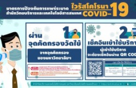 รูปภาพ : มาตรการป้องกันการแพร่ระบาด ไวรัสโคโรน่า (COVID-19) ของสำนักวิทยบริการฯ