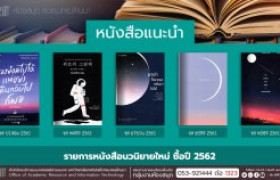 รูปภาพ : งานหอสมุด สวส.มทร.ล้านนา ประชาสัมพันธ์หนังสือใหม่ หมวดนวนิยาย