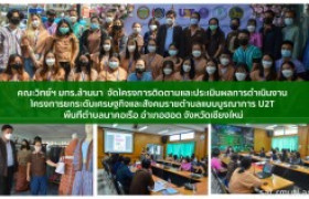 รูปภาพ : คณะวิทย์ฯ มทร.ล้านนา จัดโครงการติดตามและประเมินผลการดำเนินงาน โครงการยกระดับเศรษฐกิจและสังคมรายตำบลแบบบูรณาการ U2T พื้นที่ตำบลนาคอเรือ อำเภอฮอด