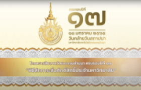 รูปภาพ : คลิปวิดีโอ : พิธีสักการะสิ่งศักดิ์สิทธิ์ประจำมหาวิทยาลัย “โครงการสืบสานวัฒนธรรมล้านนา...ครบรอบปีที่ ๑๗