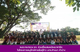 รูปภาพ : รมต.กระทรวง อว. ร่วมเยี่ยมชมแปลงนาสาธิตในโครงการอนุรักษ์สายพันธุ์ข้าว มทร.ล้านนา ลำปาง