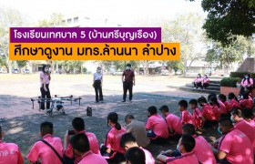 รูปภาพ : คณะครูและนักเรียนโรงเรียนเทศบาล 5 (บ้านศรีบุญเรือง) ศึกษาดูงาน มทร.ล้านนา ลำปาง ศึกษาเรียนรู้แหล่งเรียนรู้นอกสถานที่