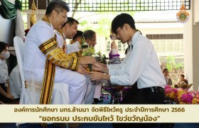 รูปภาพ : องค์การนักศึกษา มทร.ล้านนา พิธีไหว้ครู ประจำปีการศึกษา 2566  “ยอกรนบ ประกบขันไหว้ ไขว่ขวัญน้อง”