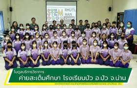 รูปภาพ : สาขาวิทยาศาสตร์ มทร.ล้านนา น่าน จัดโมดูลบริการวิชาการ ค่ายสะเต็มศึกษาสำหรับนักเรียนมัธยมศึกษาตอนต้น โรงเรียนปัว อ.ปัว จ.น่าน