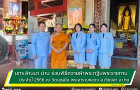 รูปภาพ : มทร.ล้านนา น่าน ร่วมพิธีถวายผ้าพระกฐินพระราชทาน ประจำปี 2566 ณ วัดบุญยืน พระอารามหลวง อ.เวียงสา จ.น่าน