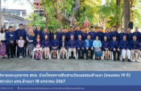 รูปภาพ : ผู้บริหารและบุคลากร สถช. ร่วมโครงการสืบสานวัฒนธรรมล้านนา (ครบรอบ 19 ปี) วันสถาปนา มทร.ล้านนา 18 มกราคม 2567