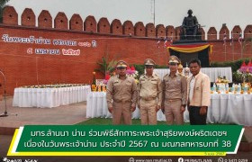 รูปภาพ : มทร.ล้านนา น่าน ร่วมพิธีสักการะพระเจ้าสุริยพงษ์ผริตเดชฯ เนื่องในวันพระเจ้าน่าน ประจำปี 2567 ณ มณฑลทหารบกที่ 38