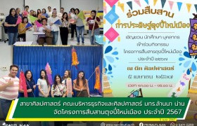 รูปภาพ : สาขาศิลปศาสตร์ คณะบริหารธุรกิจและศิลปศาสตร์ มทร.ล้านนา น่าน จัดโครงการสืบสานตุงปี๋ใหม่เมือง ประจำปี 2567