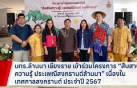 รูปภาพ : มทร.ล้านนา เชียงราย เข้าร่วมโครงการ “สืบสานความรู้ ประเพณีสงกรานต์ล้านนา” เนื่องในเทศกาลสงกรานต์ ประจำปี 2567