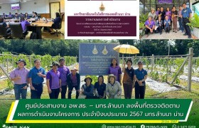 รูปภาพ : ศูนย์ประสานงาน อพ.สธ.–มทร.ล้านนา ลงพื้นที่ตรวจติดตามผลการดำเนินงานโครงการ ประจำปีงบประมาณ 2567 มทร.ล้านนา น่าน