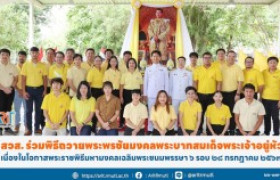 รูปภาพ : สวส. ร่วมพิธีถวายพระพรชัยมงคลพระบาทสมเด็จพระเจ้าอยู่หัว  เนื่องในโอกาสพระราชพิธีมหามงคลเฉลิมพระชนมพรรษา ๖ รอบ ๒๘ กรกฎาคม ๒๕๖๗