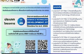 รูปภาพ : ประชาสัมพันธ์เปิดรับทุน โครงการวิทยาศาสตร์และเทคโนโลยี (ST) ประจำปีงบประมาณ 2569