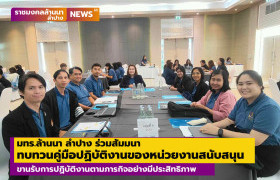 รูปภาพ : มทร.ล้านนา ลำปาง ร่วมสัมมาทบทวนคู่มือปฏิบัติงานของหน่วยงานสนับสนุน ขานรับการปฏิบัติงานตามภารกิจอย่างมีประสิทธิภาพ