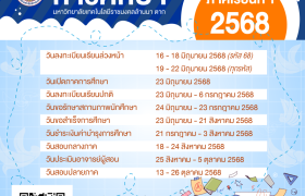 รูปภาพ : ปฏิทินการศึกษา ภาคเรียนที่ 1/2568
