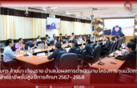 รูปภาพ : มทร.ล้านนา เชียงราย นำเสนอผลการดำเนินงาน  โครงการทุนนวัตกรรมสายอาชีพชั้นสูง ปีการศึกษา 2567- 2568