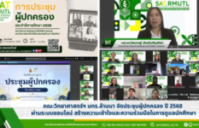รูปภาพ : คณะวิทยาศาสตร์ฯ มทร.ล้านนา จัดประชุมผู้ปกครอง ปี 2568 ผ่านระบบออนไลน์ สร้างความเข้าใจและความร่วมมือในการดูแลนักศึกษา
