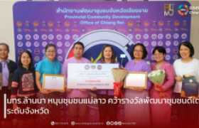 รูปภาพ : มทร.ล้านนา หนุนชุมชนแม่ลาว คว้ารางวัลพัฒนาชุมชนดีเด่นระดับจังหวัด