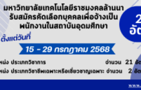 รูปภาพ : ประกาศรับสมัครคัดเลือกบุคคลเพื่อจ้างเป็นพนักงานในสถาบันอุดมศึกษา จำนวน 23 อัตรา