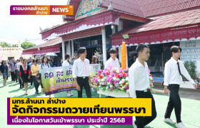 รูปภาพ : มทร.ล้านนา ลำปาง จัดกิจกรรมถวายเทียนพรรษาเนื่องในโอกาสวันเข้าพรรษา ประจำปี 2568