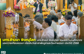 รูปภาพ : มทร.ล้านนา พิษณุโลก ร่วมพิธีทำบุญตักบาตรและถวายเทียนพรรษา เนื่องในวันอาสาฬหบูชาและวันเข้าพรรษา ประจำปี 2568