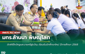 รูปภาพ : ราชมงคลล้านนา พิษณุโลก จัดพิธีไหว้ครูและบายศรีสู่ขวัญ ต้อนรับนักศึกษาใหม่ ปีการศึกษา 2568