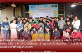 รูปภาพ : มทร.ล้านนา ผนึกกำลังพัฒนาชุมชนเชียงราย และ พช.แม่ลาว ผลักดัน OTOP ด้วยโครงการ KBO จาก “มะม่วงล้นตลาด” สู่ “สุรากลั่นวันวานมะม่วง”  – พลังความร่วมมือเชียงรายก้าวสู่เวทีประเทศ