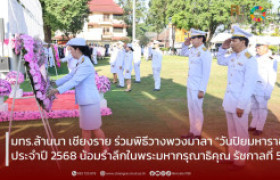 รูปภาพ : มทร.ล้านนา เชียงราย ร่วมพิธีวางพวงมาลา “วันปิยมหาราช” ประจำปี 2568 น้อมรำลึกในพระมหากรุณาธิคุณ รัชกาลที่ 5