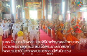 รูปภาพ : มทร.ล้านนา เชียงราย ร่วมพิธีบำเพ็ญกุศลสัตตมวาร (7 วัน) ถวายพระราชกุศลแด่ สมเด็จพระนางเจ้าสิริกิติ์ พระบรมราชินีนาถ พระบรมราชชนนีพันปีหลวง