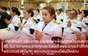 รูปภาพ : มทร.ล้านนา เชียงราย ร่วมพิธีบำเพ็ญกุศลปัณรสมวาร (15 วัน) ถวายพระราชกุศลแด่สมเด็จพระนางเจ้าสิริกิติ์ พระบรมราชินีนาถ พระบรมราชชนนีพันปีหลวง