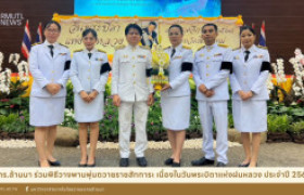 รูปภาพ : มทร.ล้านนา ร่วมพิธีวางพานพุ่มถวายราชสักการะ เนื่องในวันพระบิดาแห่งฝนหลวง ประจำปี 2568