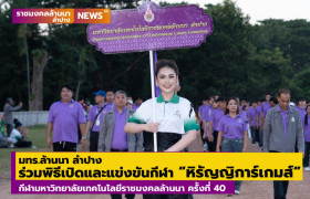 รูปภาพ : มทร.ล้านนา ลำปาง ร่วมพิธีเปิดและแข่งขันกีฬาหิรัญญิการ์เกมส์ กีฬามหาวิทยาลัยเทคโนโลยีราชมงคลล้านนา ครั้งที่ 40  