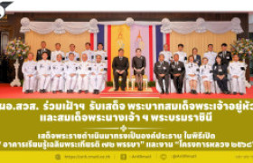 รูปภาพ :  ผอ.สวส. ร่วมเฝ้าฯ รับเสด็จ พระบาทสมเด็จพระเจ้าอยู่หัว และสมเด็จพระนางเจ้าฯ พระบรมราชินี พระราชดำเ​นิน​มาทรงเป็นองค์​ประธาน ในพิธีเปิด '' อาคารเรียนรู้เฉลิมพระเกียรติ ๗๒ พรรษา'' และงาน'' โครงการหลวง ๒๕๖๘'' 